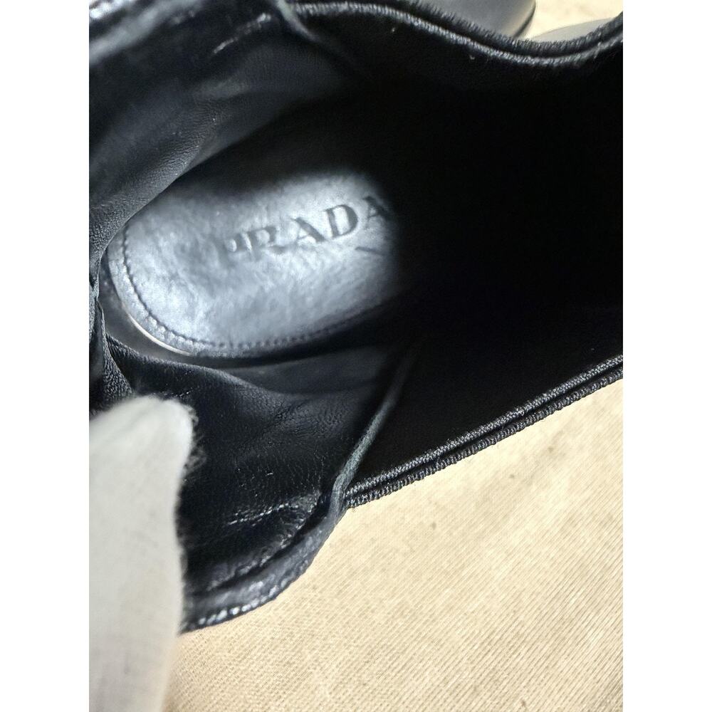 Prada Boots Mens Size 10.5 Black Leather Dress Chelsea Ankle Pull On Italy - Picture 11 of 13